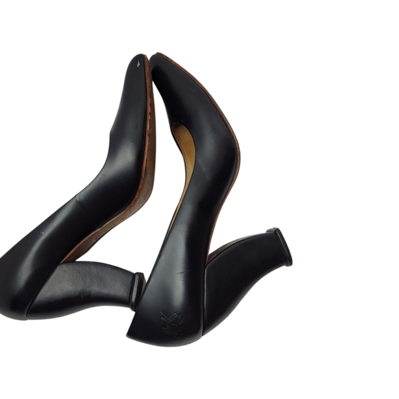 John Fluevog Black Leather Pumps Sz 10 - Picture 7 of 7